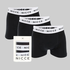 NICCE Wisbor 3-Pack Boxer Shorts for Men – Black