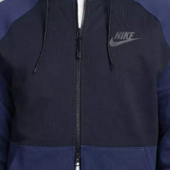 Nike Fleece Full Zip Hoodie - Dark Blue