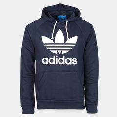 Adidas Men’s Classic Trefoil Pullover Hoodie – Navy Blue