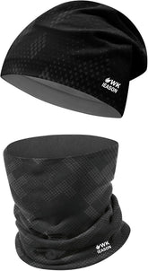 WK IEASON Winter Thermal Fleece Hat & Neck Warmer Set