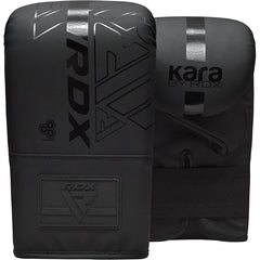 RDX 3-in-1 Angle Punch Bag Full Black with Gloves Set