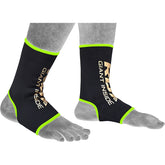 RDX AB Black & Green Ankle Support Sprain Protection Compression Sleeve OEKO-TEX® Standard 100 certified