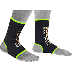 RDX AB Black & Green Ankle Support Sprain Protection Compression Sleeve OEKO-TEX® Standard 100 certified