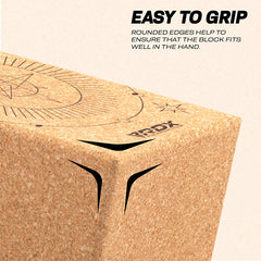 RDX D5 Cork Yoga Block Non-Slip Brick