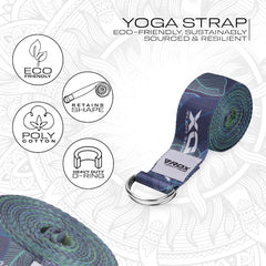 RDX F10 D-Ring Steel Buckle Cotton Yoga Strap