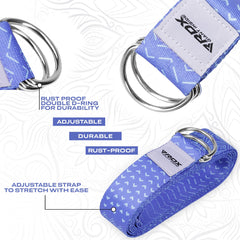 RDX F14 D-Ring Steel Buckle Cotton Yoga Strap