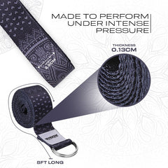 RDX F15 D-Ring Steel Buckle Cotton Yoga Strap