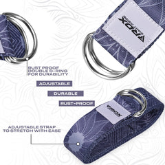 RDX F18 D-Ring Steel Buckle Cotton Yoga Strap