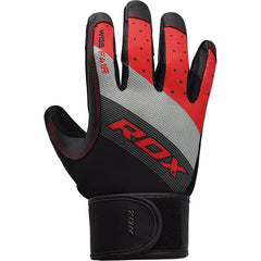 RDX F41 Full Finger Long Wrist Support Strap Heavy Weight Lifting Gym Gloves