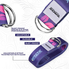 RDX F6 D-Ring Steel Buckle Cotton Yoga Strap