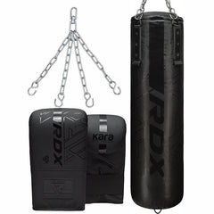 RDX F6 KARA 4ft / 5ft 3-in-1 Punch Bag & Bag Gloves Set