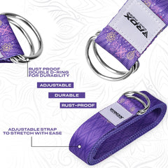 RDX F7 D-Ring Steel Buckle Cotton Yoga Strap