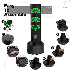 6ft Free Standing Adult Punch Bag with Target Zones