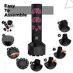 6ft Free Standing Adult Punch Bag with Target Zones