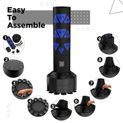 6ft Free Standing Adult Punch Bag with Target Zones