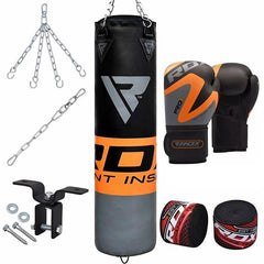 RDX FO 4ft / 5ft 8-in-1 Heavy Boxing Punch Bag & Gloves Set