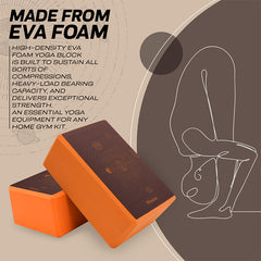 RDX D1 High Density EVA Foam Yoga Block Non-Slip Brick