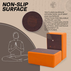 RDX D1 High Density EVA Foam Yoga Block Non-Slip Brick