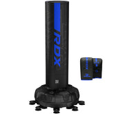 RDX F6 6Ft Kara Blue Free Standing Punch Bag With Mitts Set