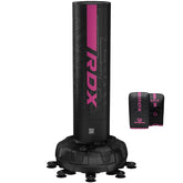 RDX F6 Kara Pink & Black 6Ft Free Standing Punch Bag With Mitts