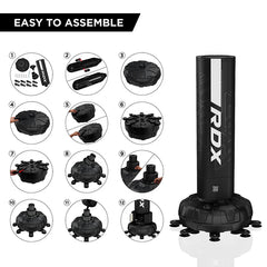 RDX F6 6ft Kara Free Standing Punch Bag with Mitts