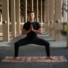 RDX D4 Iris 6mm PVC Yoga Mat Rustic Wood