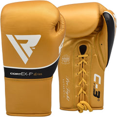 RDX C3 Fight Lace Up Leather Boxing Gloves BBBOFC/BIBA/WBF/NYAC /NEVADA APPROVED