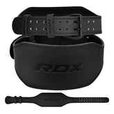 RDX 4-Inch Full Black Leather Belt