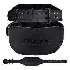 RDX 4-Inch Full Black Leather Belt