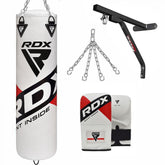 RDX F10 4ft/5ft Punch Bag with gloves & wall Bracket Filled