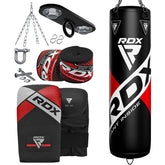 RDX F10B 4ft / 5ft 8-in-1 Punch Bag with Bag Mitts Set