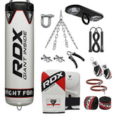 RDX F1 4ft / 5ft 13-in-1 Punch Bag with Bag Mitts Set