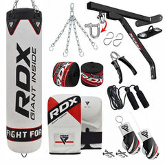 RDX F1 4ft / 5ft 14-in-1 Punch Bag with Bag Mitts Set