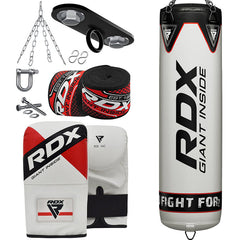 RDX F1 4ft / 5ft 8-in-1 Punch Bag with Bag Mitts Set