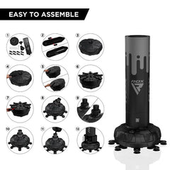 RDX F9 6ft Free Standing Punch Bag with Mitts