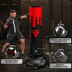 RDX F9 6ft Free Standing Punch Bag with Mitts