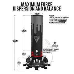 RDX F9 6ft Free Standing Punch Bag with Mitts