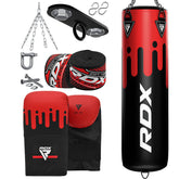 RDX F9 4ft / 5ft 8-in-1 Heavy Boxing Punch Bag & Mitts Set