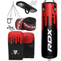 RDX F9 4ft / 5ft 8-in-1 Heavy Boxing Punch Bag & Mitts Set