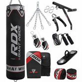 RDX X1 14pc 4ft/5ft Punch Bag with Mitts Home Gym Set