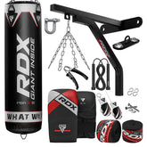 RDX X1 4ft / 5ft 17-in-1 Heavy Boxing Punch Bag & Mitts Set