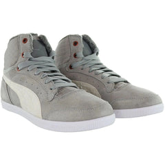 Puma Glyde Court Fur Women Grey Hi Top Trainers