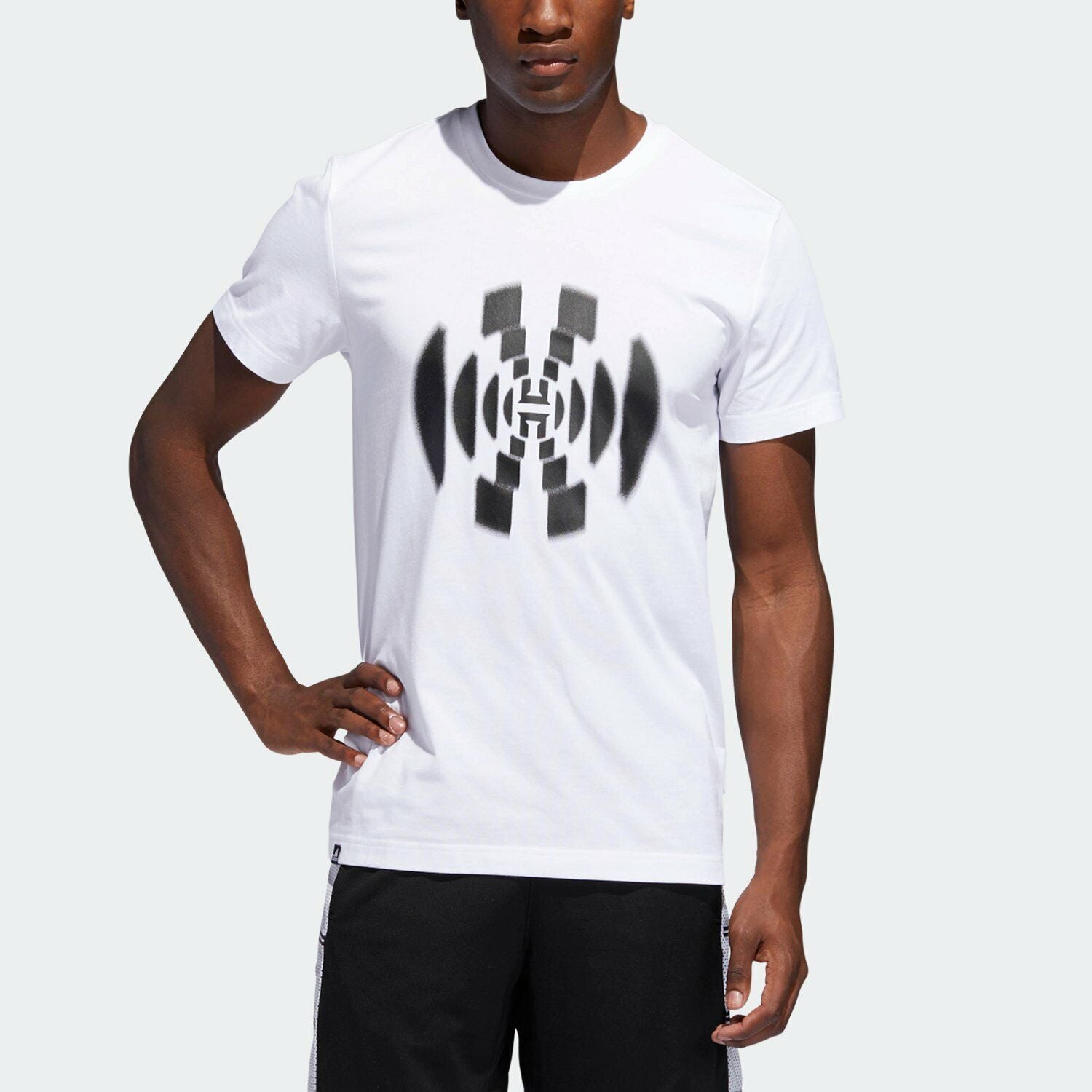 Adidas Men`s Harden Logo Graphic T-Shirt White