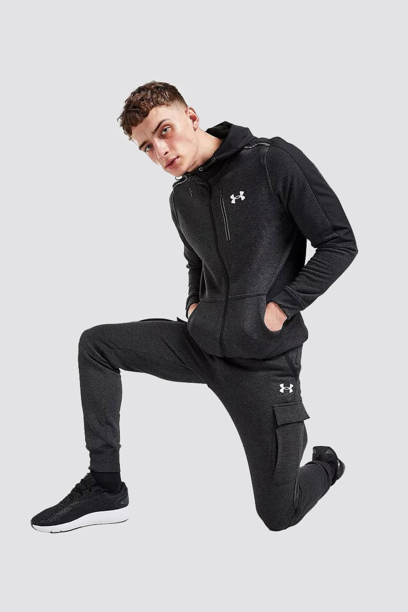 Under Armour Men’s UA Threadborne Tracksuit Full Zipped Fresh Black Charcoal