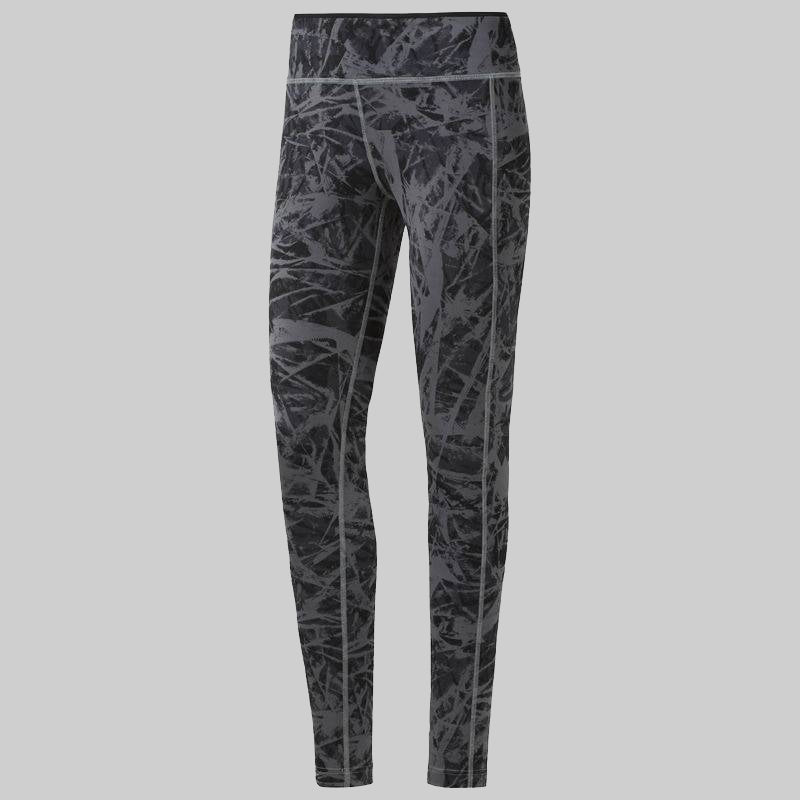 Reebok Leggings Us Core Tight Aop Grey Black Uk 20-22