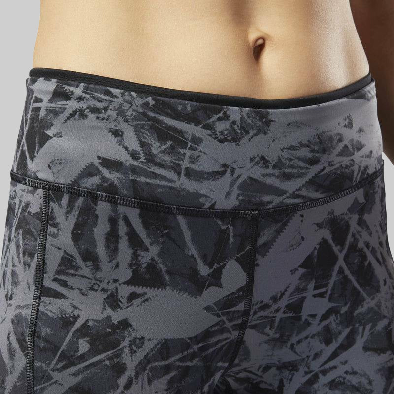 Reebok Leggings Us Core Tight Aop Grey Black Uk 20-22