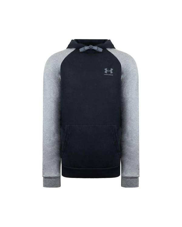 Under Armour Rival Fleece Long Sleeve Mens Grey/Navy Hoodie