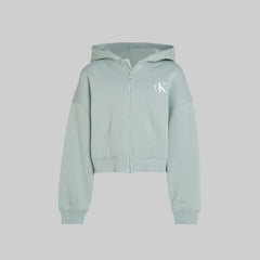 Calvin Klein Juniors Logo Zipped Fleece Hoodie