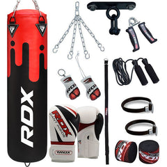 RDX F9 4ft / 5ft 13-in-1 Heavy Boxing Punch Bag & Gloves Set