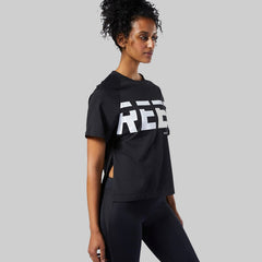 Reebok Women's Workout Ready Meet You There Graphic T-Shirt Black